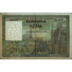Maroc - Pick 47_2 - 1'000 francs - Série M.25 - 15/11/1956 - Etat : TTB+