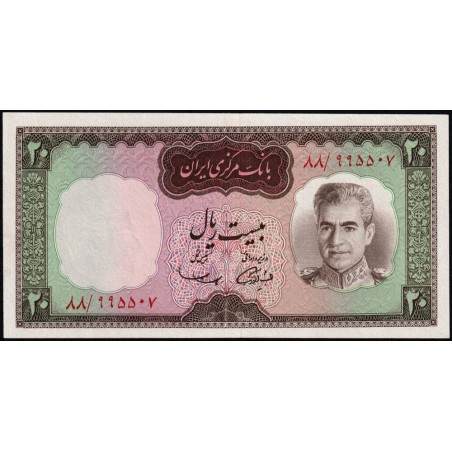 Iran - Pick 84 - 20 rials - Série 88 - 1969 - Etat : NEUF