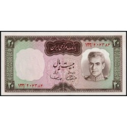 Iran - Pick 84 - 20 rials - Série 122 - 1969 - Etat : NEUF