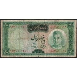 Iran - Pick 85a - 50 rials - Série 183 - 1969 - Etat : B+