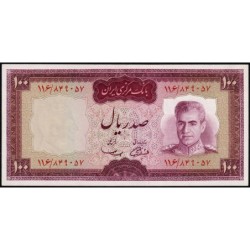 Iran - Pick 86a - 100 rials - Série 116 - 1969 - Etat : SPL+