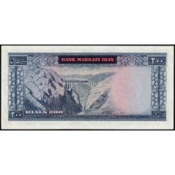 Iran - Pick 87a - 200 rials - Série 21 - 1969 - Etat : SUP+