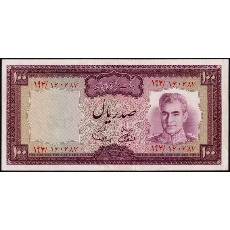 Iran - Pick 91a - 100 rials - Série 194 - 1971 - Etat : SUP