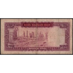 Iran - Pick 91c - 100 rials - Série 200 - 1971 - Etat : B+