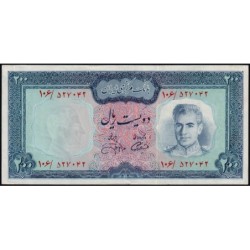 Iran - Pick 92c - 200 rials - Série 106 - 1971 - Etat : SPL+