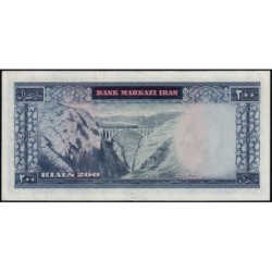 Iran - Pick 92c - 200 rials - Série 106 - 1971 - Etat : SPL+
