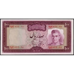 Iran - Pick 91c - 100 rials - Série 252 - 1971 - Etat : NEUF