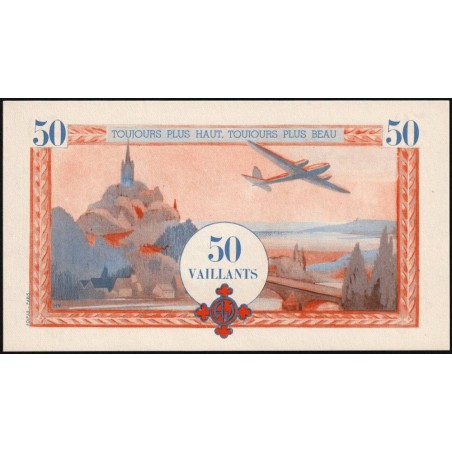 Billet de 50 vaillants - 4ème série - Type A - 1938/1943 - Etat : NEUF
