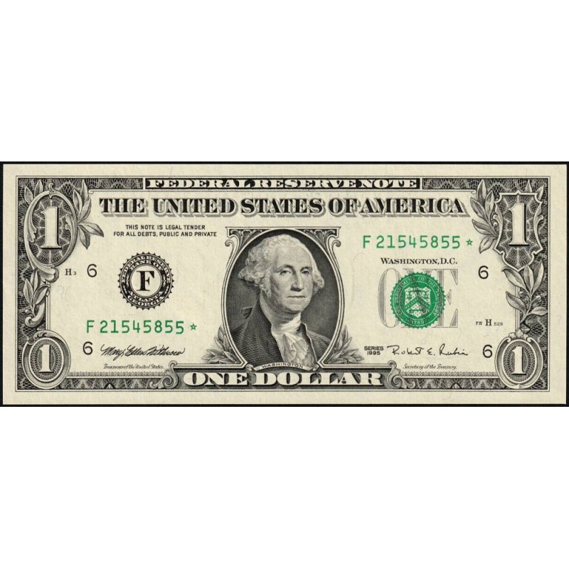 Etats Unis - Pick 496a_2r (remplacement) - 1 dollar - Série F * - 1995 - Atlanta - Etat : NEUF
