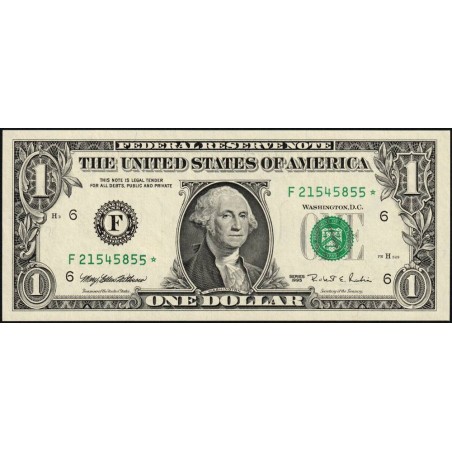 Etats Unis - Pick 496a_2r (remplacement) - 1 dollar - Série F * - 1995 - Atlanta - Etat : NEUF