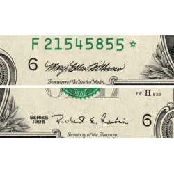 Etats Unis - Pick 496a_2r (remplacement) - 1 dollar - Série F * - 1995 - Atlanta - Etat : NEUF