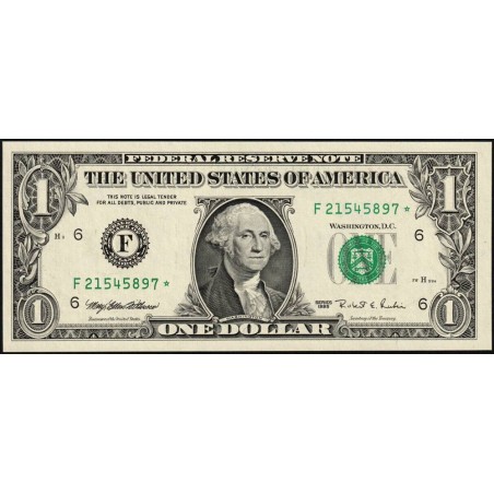 Etats Unis - Pick 496a_2r (remplacement) - 1 dollar - Série F * - 1995 - Atlanta - Etat : NEUF