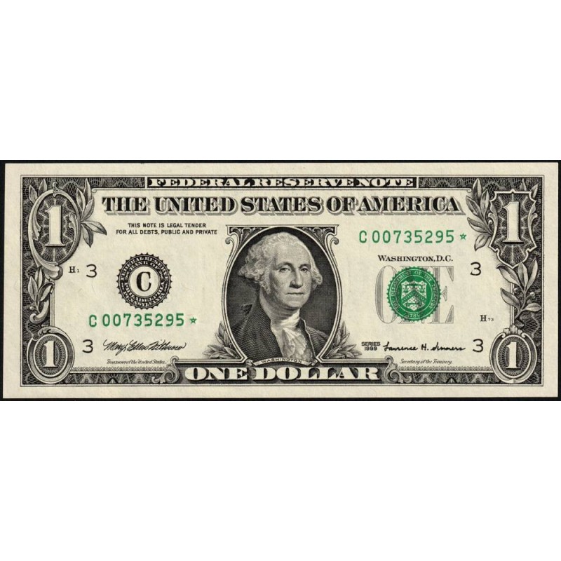 Etats Unis - Pick 504_1r (remplac.) - 1 dollar - Série C * - 1999 - Philadelphie - Etat : pr.NEUF