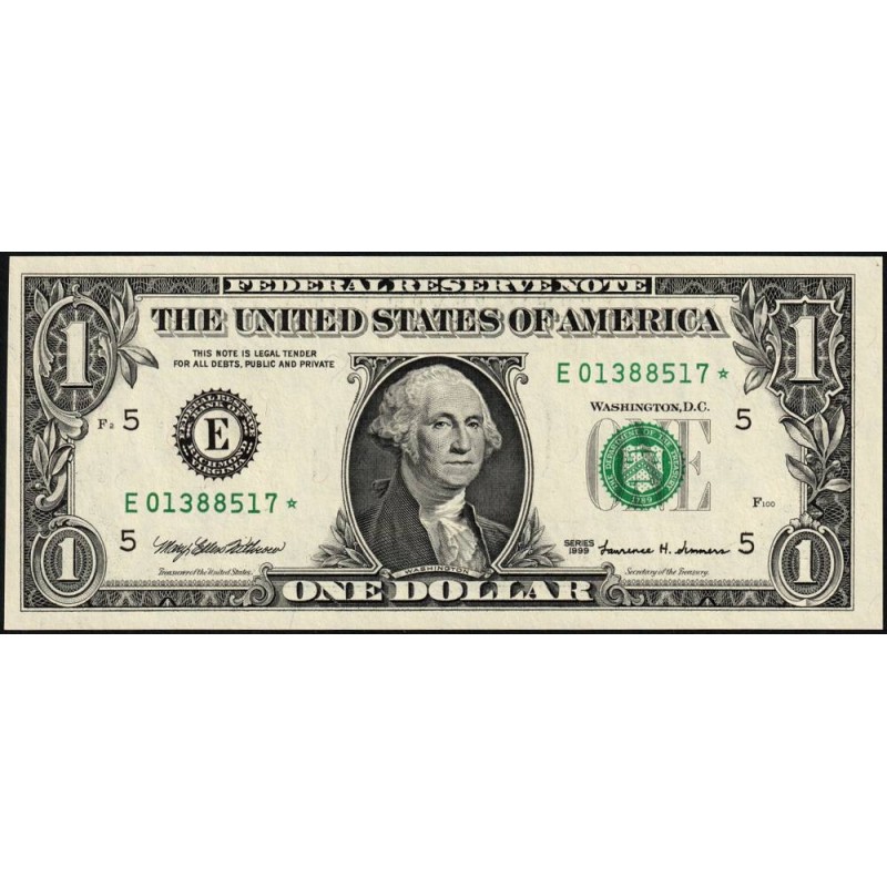 Etats Unis - Pick 504_1r (remplacement) - 1 dollar - Série E * - 1999 - Richmond - Etat : NEUF