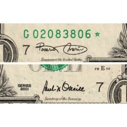 Etats Unis - Pick 509_2r (remplacement) - 1 dollar - Série G * - 2001 - Chicago - Etat : SPL+