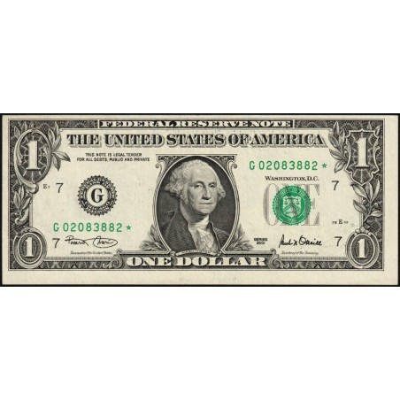 Etats Unis - Pick 509_2r (remplacement) - 1 dollar - Série G * - 2001 - Chicago - Etat : pr.NEUF