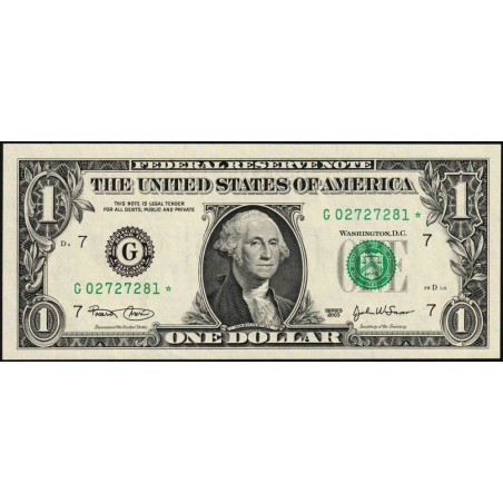 Etats Unis - Pick 515a_2r (remplacement) - 1 dollar - Série G * - 2003 - Chicago - Etat : NEUF