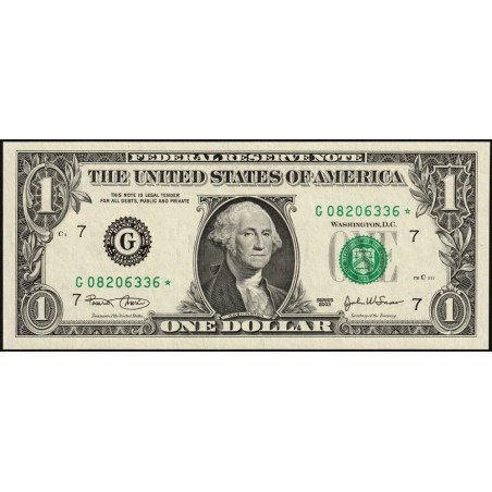 Etats Unis - Pick 515a_2r (remplacement) - 1 dollar - Série G * - 2003 - Chicago - Etat : NEUF