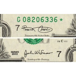 Etats Unis - Pick 515a_2r (remplacement) - 1 dollar - Série G * - 2003 - Chicago - Etat : NEUF