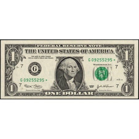 Etats Unis - Pick 515a_2r (remplacement) - 1 dollar - Série G * - 2003 - Chicago - Etat : pr.NEUF
