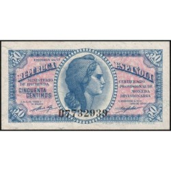 Espagne - Pick 93 - 50 centimos - 1937 - Série A - Etat : pr.NEUF