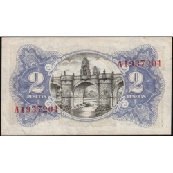 Espagne - Pick 95 - 2 pesetas - 1938 - Série A - Etat : SPL