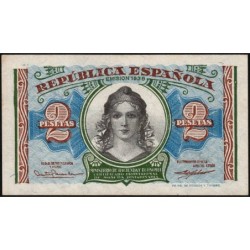 Espagne - Pick 95 - 2 pesetas - 1938 - Série A - Etat : SPL+