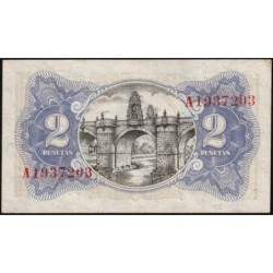 Espagne - Pick 95 - 2 pesetas - 1938 - Série A - Etat : SPL+