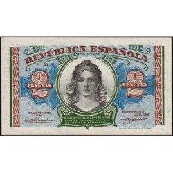 Espagne - Pick 95 - 2 pesetas - 1938 - Série A - Etat : NEUF