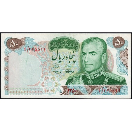 Iran - Pick 97a - 50 rials - Série 9 - 1971 - Commémoratif - Etat : SUP