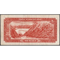 Iran - Pick 100a_2 - 20 rials - Série 81 - 1974 - Etat : TTB
