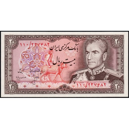 Iran - Pick 100a_2 - 20 rials - Série 110 - 1974 - Etat : NEUF