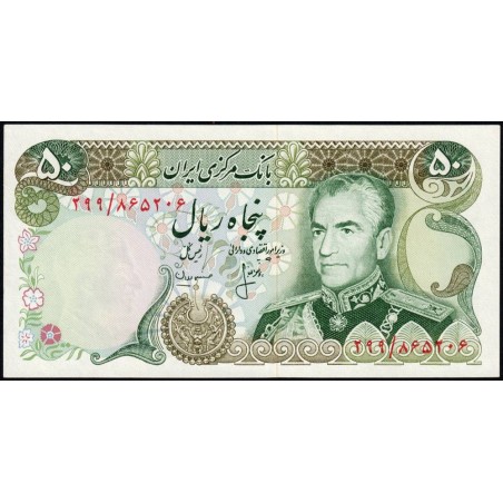 Iran - Pick 101c - 50 rials - Série 299 - 1976 - Etat : NEUF