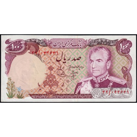 Iran - Pick 102a - 100 rials - Série 32 - 1974 - Etat : SPL+