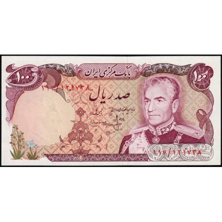 Iran - Pick 102b - 100 rials - Série 114 - 1976 - Etat : NEUF