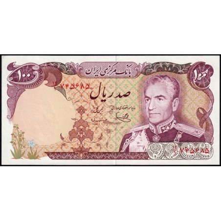 Iran - Pick 102c - 100 rials - Série 12/1 - 1977 - Etat : SPL+
