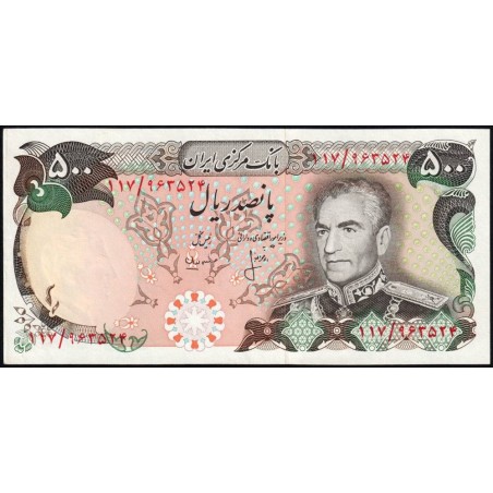 Iran - Pick 104b - 500 rials - Série 144 - 1975 - Etat : SPL