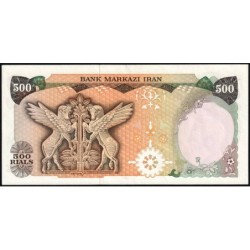 Iran - Pick 104c - 500 rials - Série 20/1 - 1977 - Etat : SPL