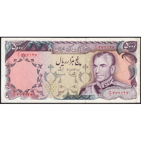 Iran - Pick 106c - 5'000 rials - Série 4/1 - 1977 - Etat : TTB+