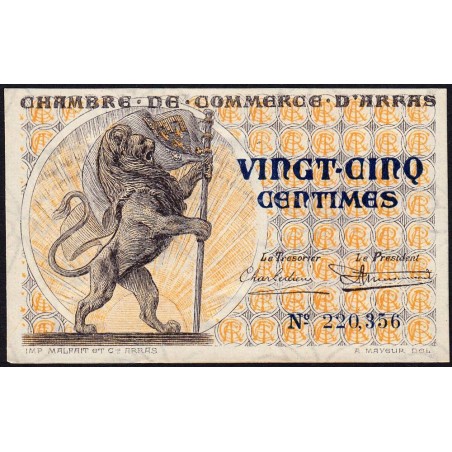 Arras - Pirot 13-3 - 25 centimes - Sans date - Etat : SPL