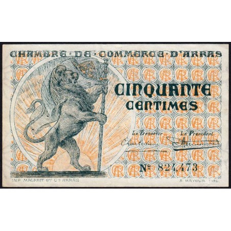 Arras - Pirot 13-4 - 50 centimes - Sans date - Etat : SUP