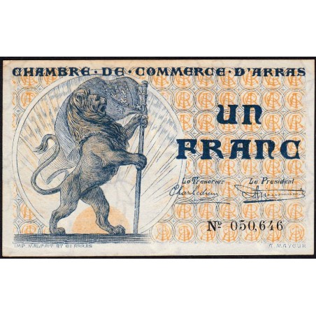 Arras - Pirot 13-5 - 1 franc - Sans date - Etat : SUP+