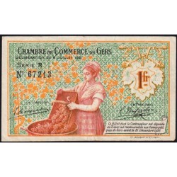Auch (Gers) - Pirot 15-31 - 1 franc - Série R - 06/07/1921 - Etat : TTB