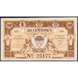 Aurillac (Cantal) - Pirot 16-9 - 50 centimes - Série G - 1915 - Etat : NEUF