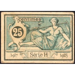 Aurillac (Cantal) - Pirot 16-11 - 25 centimes - Série H - 1917 - Etat : SUP