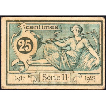 Aurillac (Cantal) - Pirot 16-11 - 25 centimes - Série H - 1917 - Etat : SUP