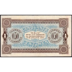 Auxerre - Pirot 17-20 - 50 centimes - Série AA 126 - 08/01/1920 - Etat : TTB+