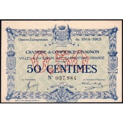 Avignon - Pirot 18-1 - 50 centimes - 11/08/1915 - Etat : SPL