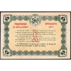 Avignon - Pirot 18-17 - 1 franc - 11/08/1915 (1917) - Etat : SUP+