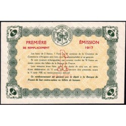 Avignon - Pirot 18-17 - 1 franc - 11/08/1915 (1917) - Etat : SPL